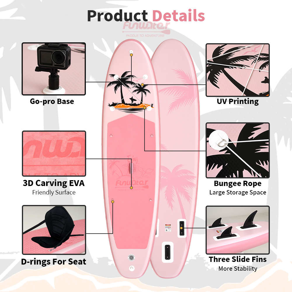 Nafukovací paddleboard FunWater PinkPlam 3358415cm 2